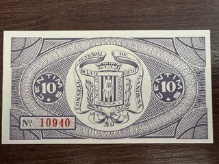 Billete 10 Céntimos Gandesa 1937