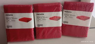 4 Fundas cojín FROSON Ikea rojas