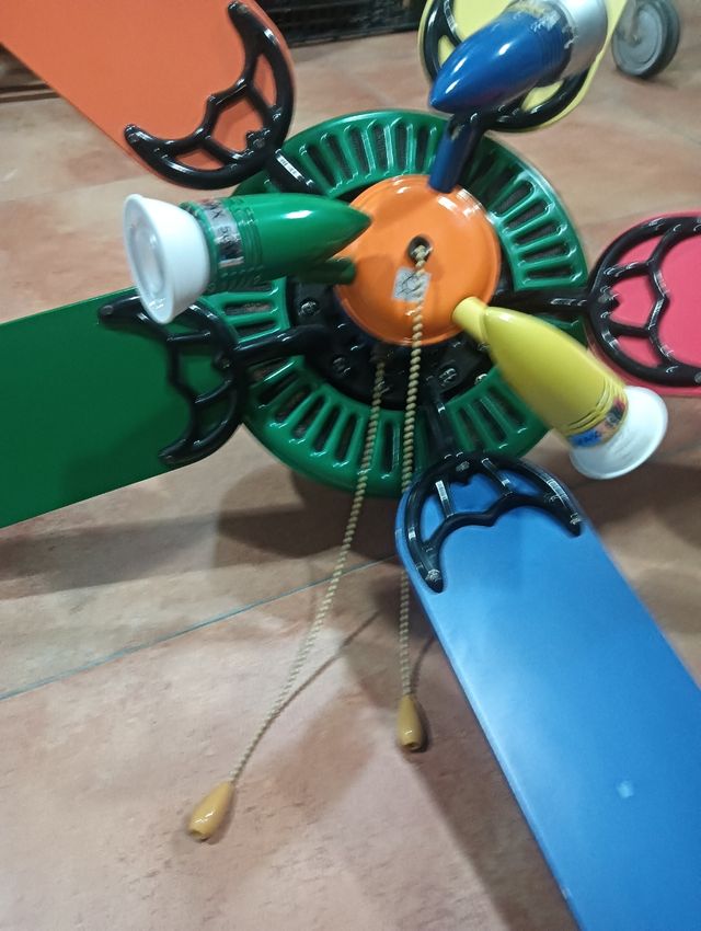 Ventilador de techo infantil multicolor