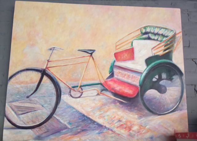 Cuadro: Rickshaw pintado