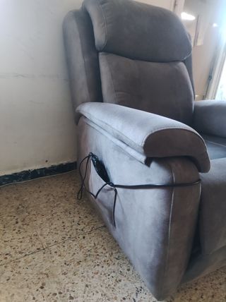 Sofá relax eléctrico gris
