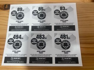 6 Cromos Panini Jugón:  Atlético & Real Madrid