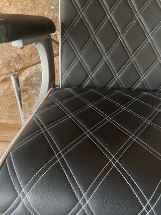 sillón barbero reclinable negro 