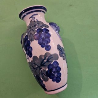 Jarrón Cerámica Azul y Blanco 16cm