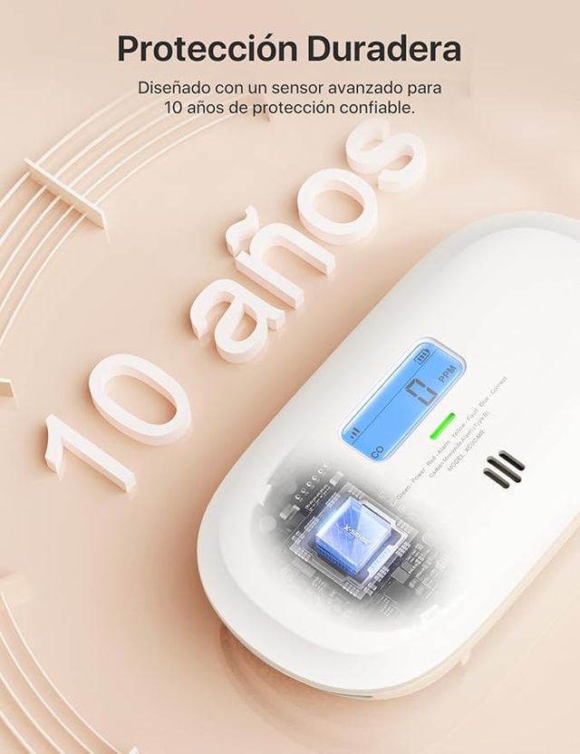 Detector CO X-Sense: Alarma Monóxido Carbono