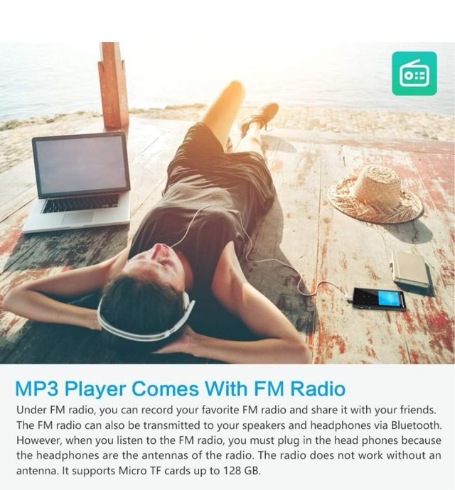 Reproductor MP3 MUSRUN 64GB Bluetooth