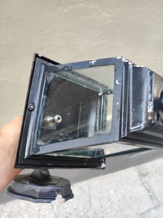 Lanterna da parete vintage nera