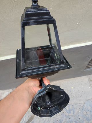 Lanterna da parete vintage nera