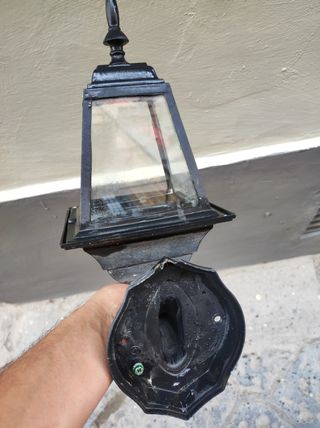 Lanterna da parete vintage nera