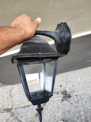 Lanterna da parete vintage nera