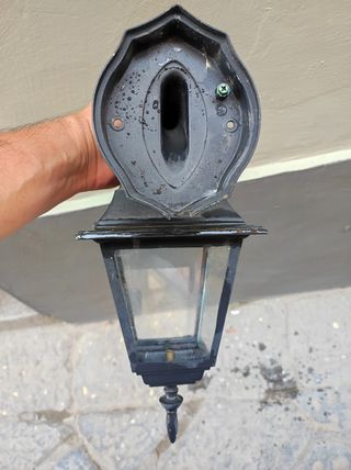 Lanterna da parete vintage nera