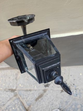 Lanterna da parete vintage nera