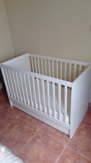 Cuna Ikea Stuva 60x120 + Colchón + 2 Protectores