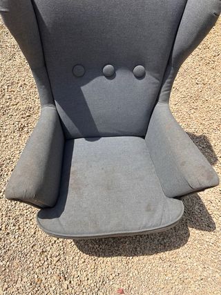 Sillón infantil gris - Tela