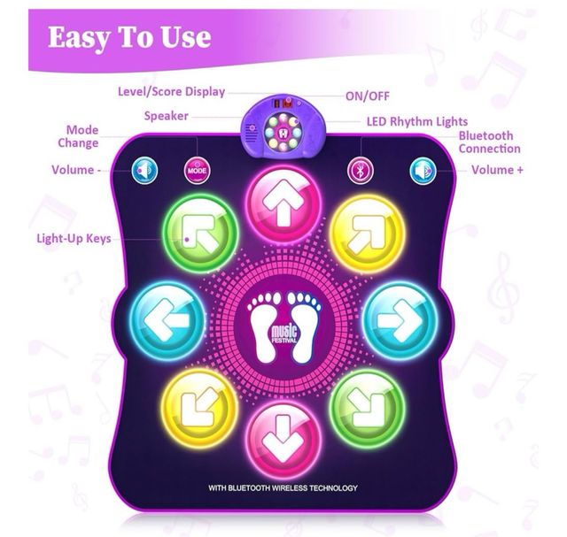 Alfombra baile LED Bluetooth LEAPRCS