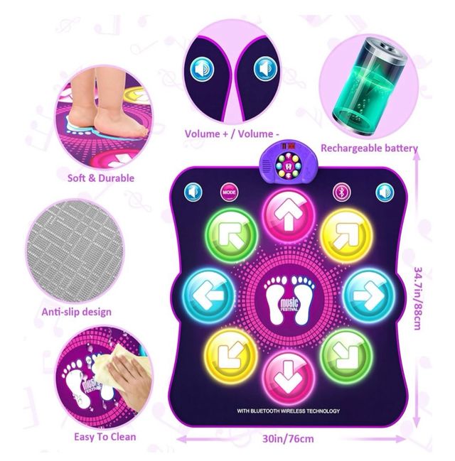 Alfombra baile LED Bluetooth LEAPRCS