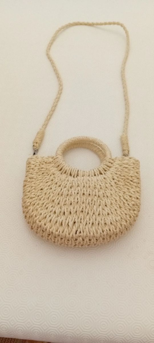 Borsetta paglia beige
