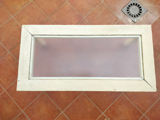 Mesa centro blanca - madera y cristal