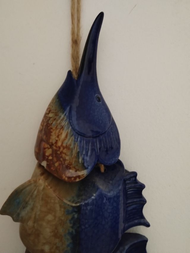 Arazzo pesce spada ceramico da parete 
