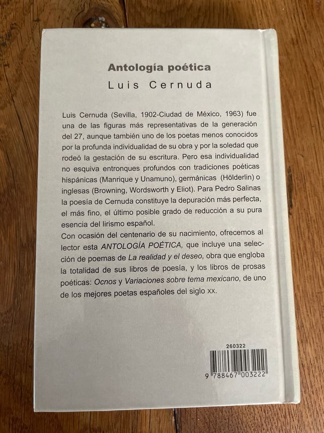 Antologia poetica Luis Cernuda