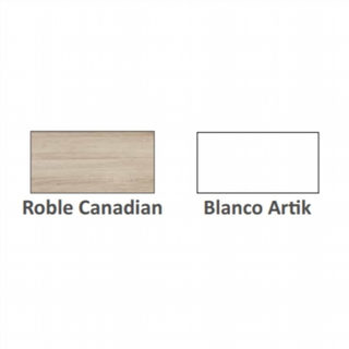 Aparador 3 Puertas. Roble Canadian/Blanco Artik