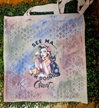 Bolso tote pintado a mano