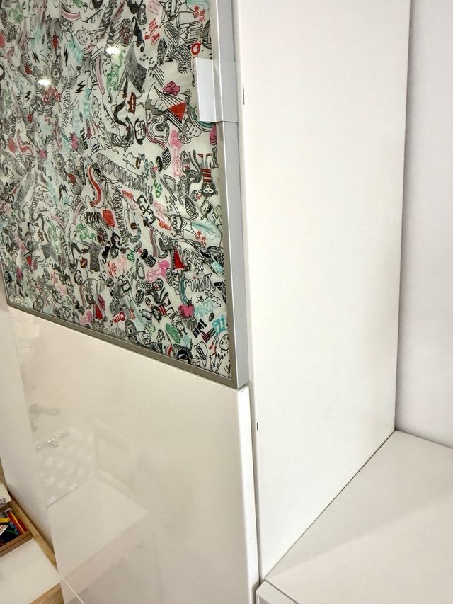 Mueble salón BESTÅ Ikea alto brillo blanco 240 cm