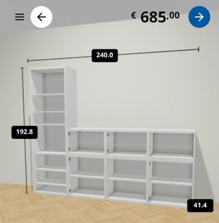 Mueble completo  BESTA IKEA alto brillo blanco
