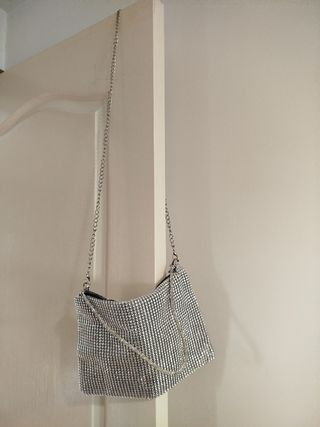 Bolso fiesta plateado