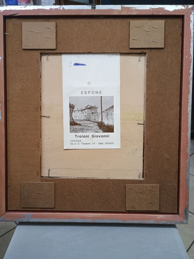 Dipinto Troiani, paesaggio invernale