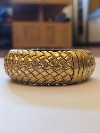 Pulsera trenzada dorada