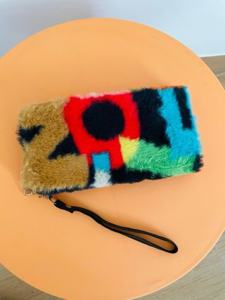 Cartera borreguillo multicolor