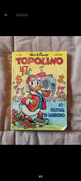 Fumetto vintage Topolino anni 90