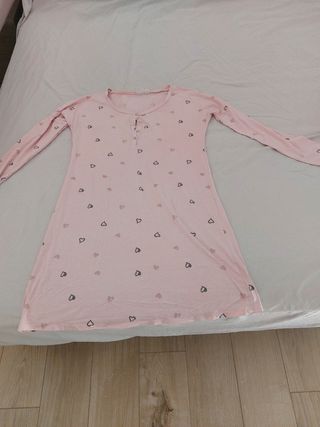 Camicia notte Prenatal rosa maniche lunghe