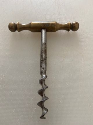 Cavatappi antico in ottone c1