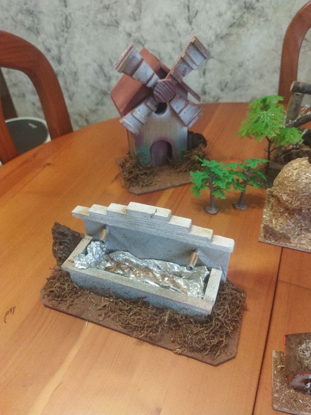 Belén navideño: molino & pesebre