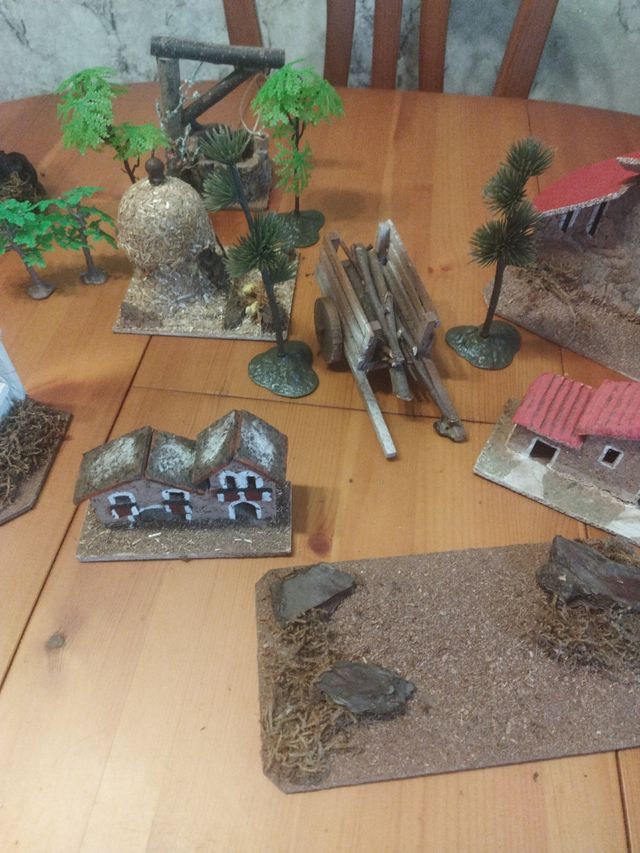 Belén navideño: molino & pesebre