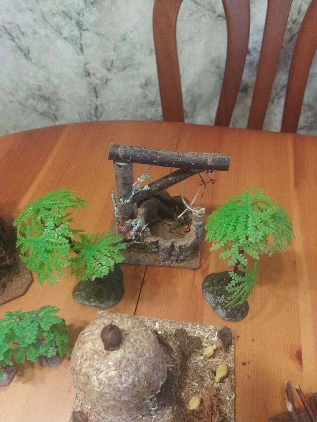 Belén navideño: molino & pesebre