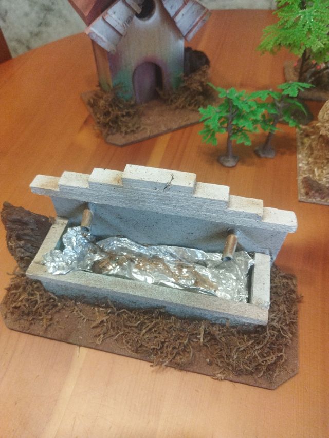 Belén navideño: molino & pesebre