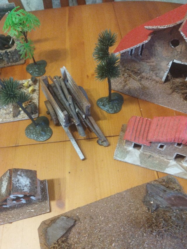 Belén navideño: molino & pesebre