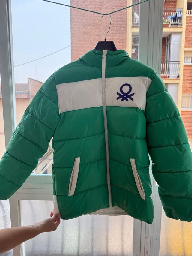 Giacca Beneton verde e bianca