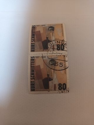 2 francobolli Kurt Schwitters