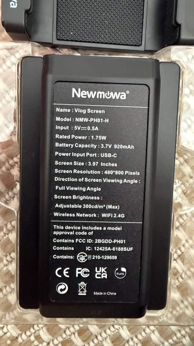 Newmowa NMW-PH01-H: Pantalla Vlog