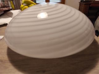 Plafoniera vetro bianco Murano