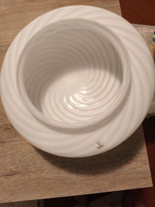 Plafoniera vetro bianco Murano