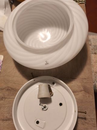 Plafoniera vetro bianco Murano