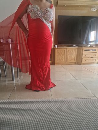  Solo venta en madrid Vestido rojo fiesta gitana c