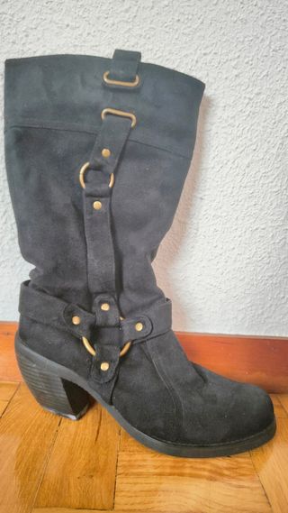 Botas ante negras mujer - T.39,5
