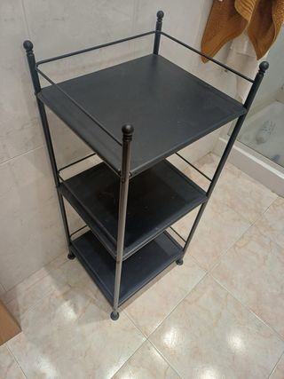 Estantería baño 3 niveles negra