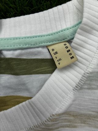 Camiseta rayas verde-blanca